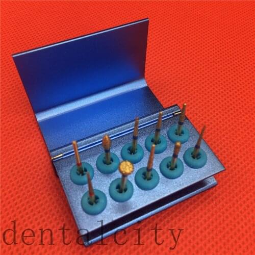 Dental material Dental preparation burs Set Porcelain veneer With dental 10holes case block