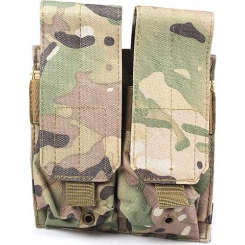 Molle Tactical Double Magazine Pouch Pistol Mag Pouch Cartridge Clip Pouch for M4 M16 5.56 .223 Hunting Accessories