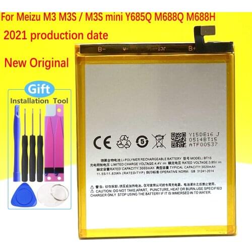 In Stock 3020mAh BT15/BT16/BT68 Battery For Meizu M3 M3S / M3S mini Y685Q M688Q M688C M688M M688U Phone battery+Tracking Number