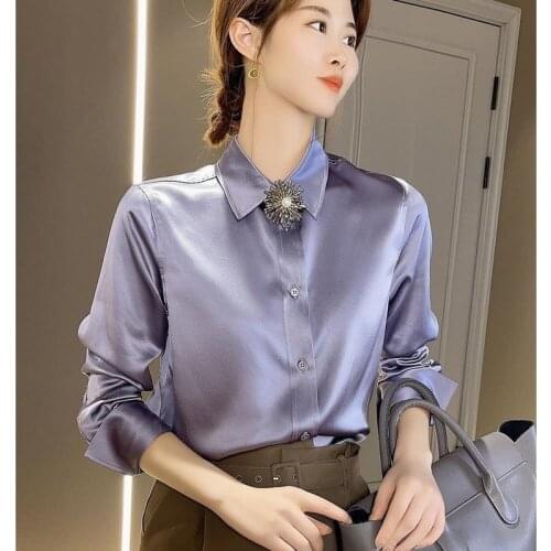 WLWFYWLT Satin Blouses