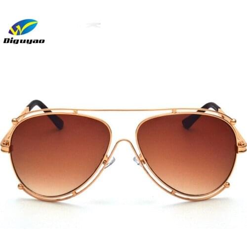 2019 Brand Designer Classic Luxury Pilot Sunglasses Women Hollow Out Metal Frame Sun Glasses Driving Mirror Eyewear male