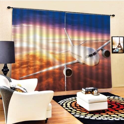 High quality custom 3d curtain fabric fly curtain 3D Curtains set For Bed room Living room Office Hotel