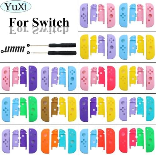 YuXi For Nintend Switch NS Joy Con Replacement Housing Shell Cover for NX for JoyCons Controller Case and Screwdriver Screws