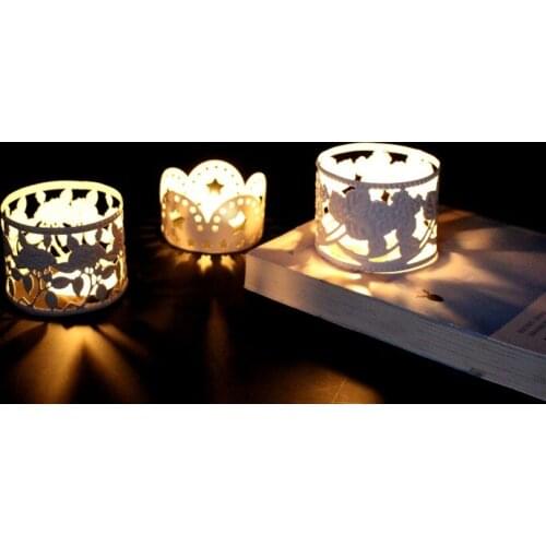 1PC Vintage Moroccan Christmas Candle Holder Iron Hollow Snowflake Tree Deer Home Party Decoration MK 029