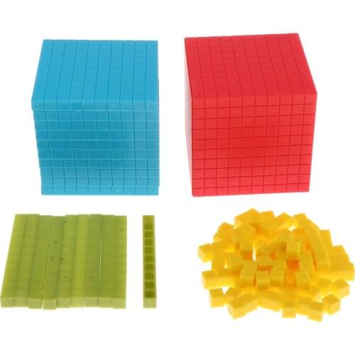 121 Lot Montessori Math Training Cube Educational Game for Children 10 Cm