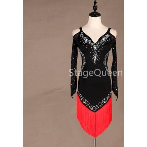 2 Color Professional Latin Dance Dress for woman Ballroom Dance Competition Dresses Adult Modern Waltz/tango / Cha Cha Costumes
