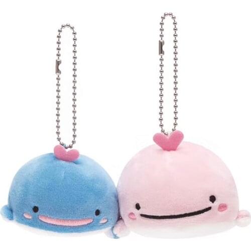 2pcs/set Japanese Sea Whale plush doll toy dolphin Bags Pendant Keychain Keyring