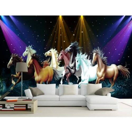 3d customized wallpaper mural 3d wallpaper Horses living room backdrop photo 3d wallpaper pastoral wallpaper