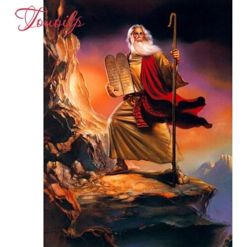 TOUOILP 5D Diy Daimond Painting"Jewish Mose New arrival"Diamond Painting Round Rhinestones Diamant Painting Embroidery Scenery