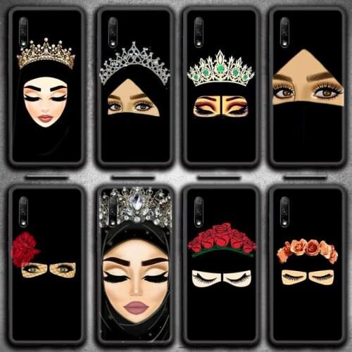 Arabic Hijab Girl Queen Crown Phone Case For Huawei Nova 6se 7 7pro 7se honor 7A 8A 7C 9C Play