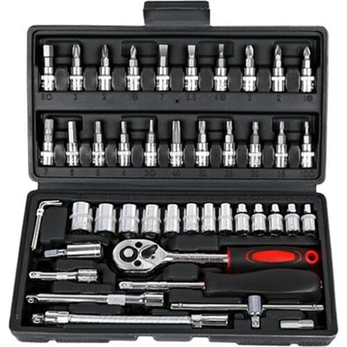 Auto Hand Tool Sets Car Repair Tool Kit Set Mechanical Tools Box for Home Socket Wrench Set Ratchet Screwdriver Kit