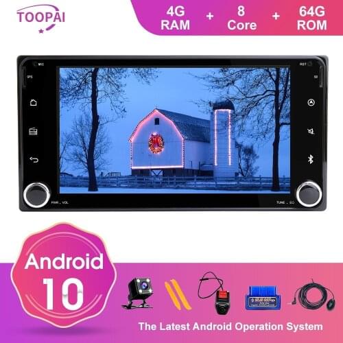 TOOPAI Android 10 For Toyota Universal RAV4 COROLLA CAMRY Auto Radio Stereo GPS Navigation Car Multimedia Player SWC IPS New