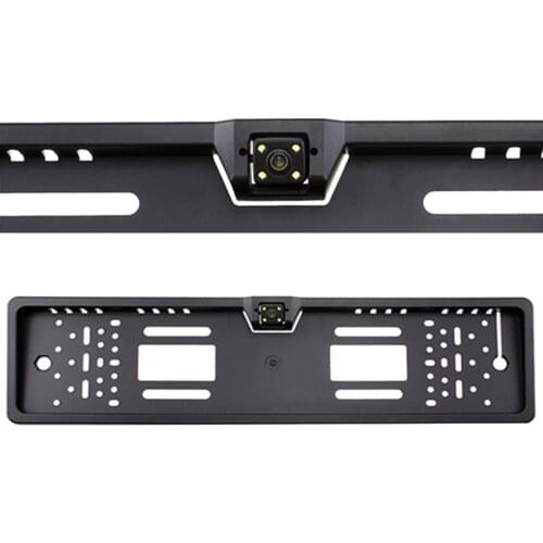Auto Parktronic EU Car License Plate Frame HD Night Vision Car Rear View Camera Reverse Rear Camera With 4 Led Light