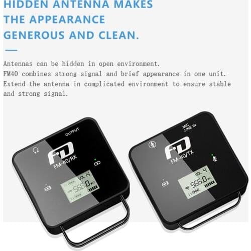 Feidu FM40 UHF Wireless Professional Microphone Portable mini with true diversity reception system Lavalier Mic for camera DSLR