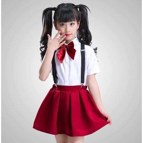 Childrens schoolchildren chorus costumes dance performance clothing boys and girls bib pants school uniform uniforms