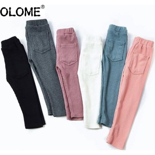 OLOME New Kids Long Pants 2-7 Years Trousers Fashion Girls and Boys Leggings Loose Buttocks Baby Pants Free Shipping Pants