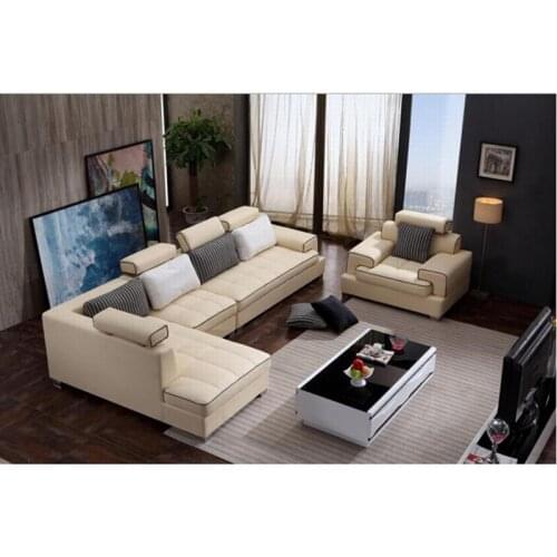 Modern style living room Genuine leather sofa a1311