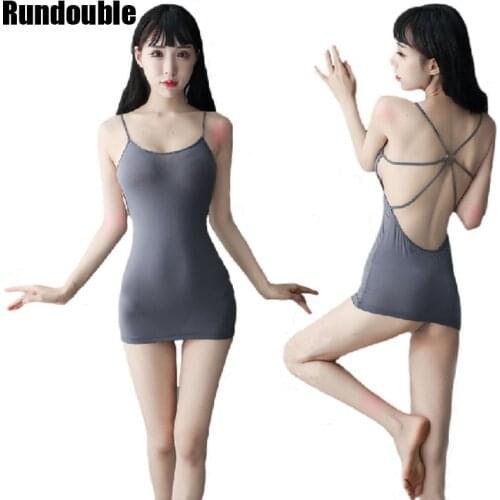 Hot Sexy Womens Summer Backless Sleepdress Nightclub High Draped Female Slim Bandage Bodycon Evening Party Short Mini Dress New