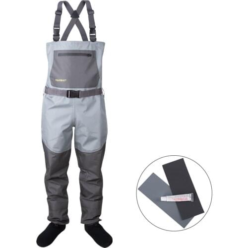 Goture Fly Fishing Wader 3-Layer Polyester S M L XL XXL Ultra Light 100% Waterproof Stockingfoot Fishing Chest Waders