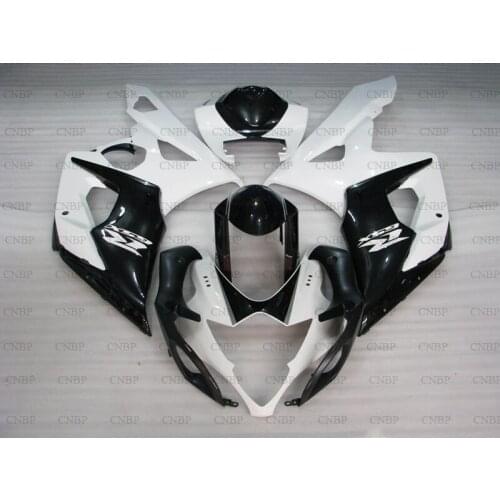 GSXR1000 2005 - 2006 K5 Fairing GSXR 1000 2005 Plastic Fairings GSXR 1000 2006 Black White Body Kits