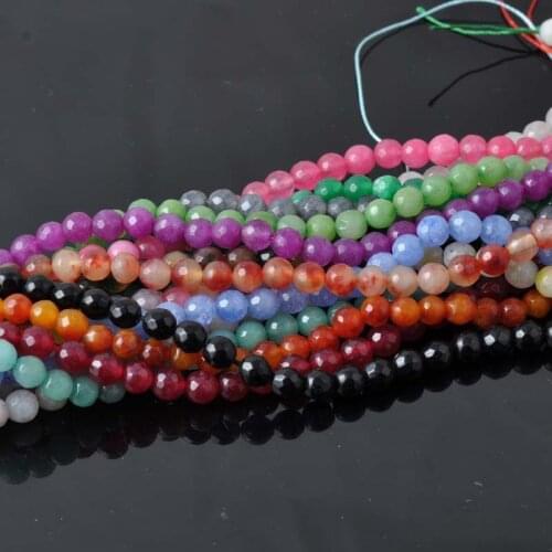 Colorful Round Crystal Natural Stone Beads For Jewelry Diy making 8mm about 48pcs TRS0031