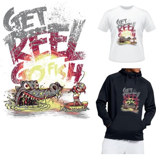 Crocodile Letters Iron On Patches For Clothing Thermo Stickers On Clothes Heat Transfer T-Shirt Jeans Washable Ironing Stickers