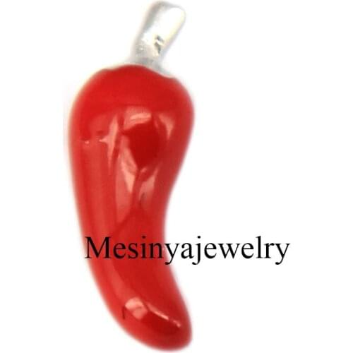 10pcs Red Pepper Chilli Capsicum Custom Floating Charms for Glass Locket
