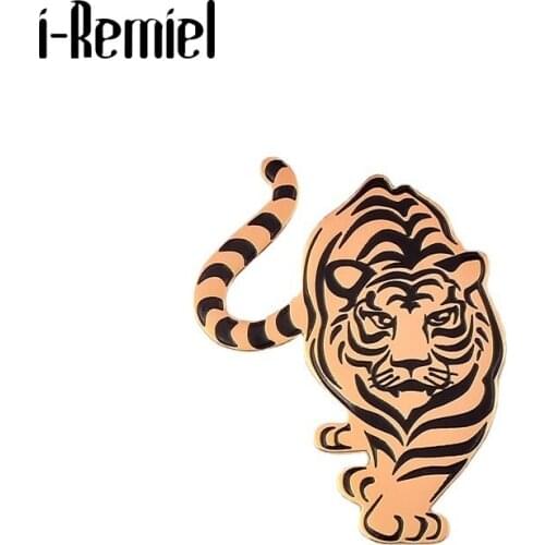 Retro Chinese Style Tiger Shirt Coat Pin Metal Badge Jewelry Suit Brooch Lapel Pin Men Clothing Accessories Christmas Gifts Boy