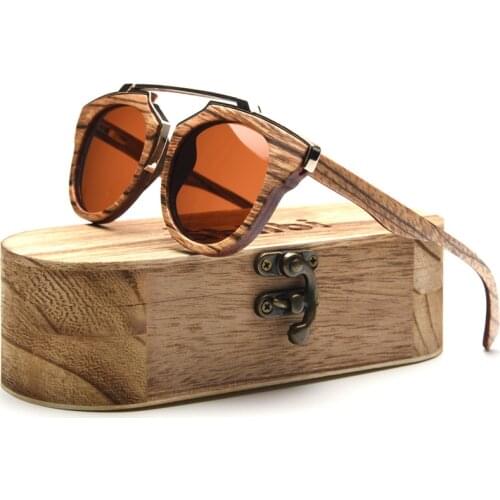 Ablibi Mens Skateboard Wood Steampunk Sunglasses Polarized Vintage Wood Shades for Men Sun Glasses oculos de sol feminina