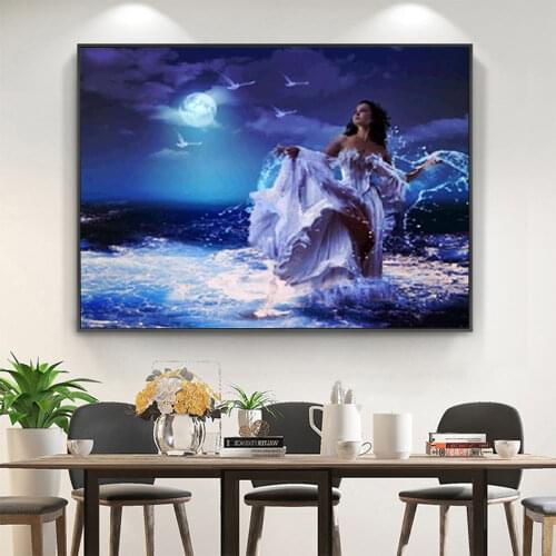 Religion Angel Girl Printed 11CT Cross-Stitch Embroidery Kit DMC Threads Handmade Hobby Handicraft Handiwork Floss Counted