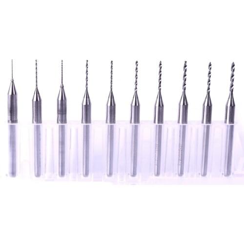 10x Micro Carbide Drill Bits Set for Pcb Cnc Circuit Board Dremel Jewelry Rotary