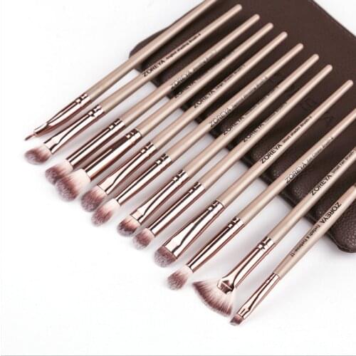 12 Pcs Eye Blending Brush Kits High Quality Makeup Brush Set Eyebrow/Eye Shadow Double Head Brushes For Eyelashes