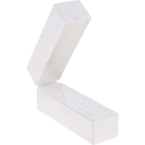 Nail Art Display Salon 30 Holes Drill Bit Holder Stand Storage Organizer