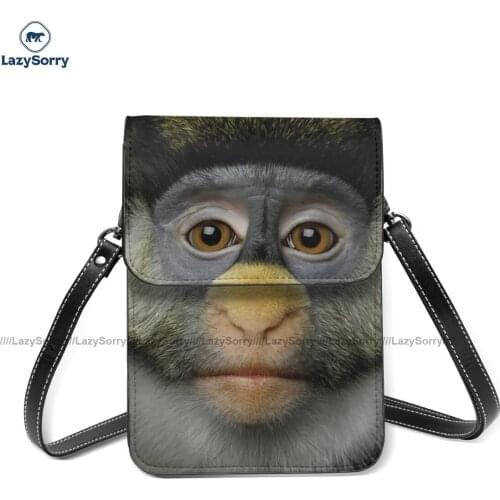 Monkey Shoulder Bag Business Student Mobile Phone Bag Gift Aesthetic Leather Bags