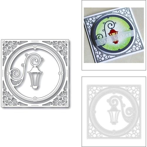 2020 New Halloween Metal Cutting Dies For DIY Cut Paper Craft Making Square Background Street Lamp Card Scrapbooking No Stamps