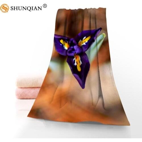 Customize All Flowers And Iris 35x75cm Daily Exercise Fitness Fast Dry Face Microfiber Towel