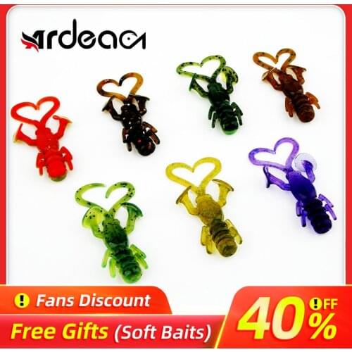 ARDEA Double Tail Worm lure 55mm 1.9g Artificial Souple Soft Lure plastic Silica bait Fishing lure Shrimp type soft bait