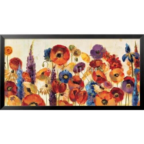 Joyful Garden oil painting canvas Flower Modern Art High quality 100%hand painted