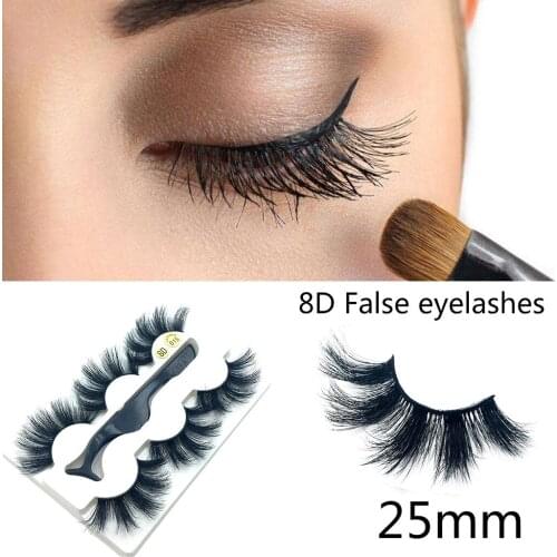 Eyelashes 3Pair False Eyelash Luxury Fluffy Strip 8D False Lashes Eyelash Long Natural Party Eyelashes Extensions 2019 Mar30