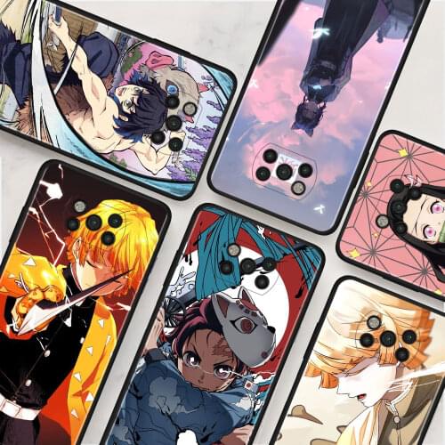 Demon Slayer Silicone Soft Pnone Case For Xiaomi Mi Poco X3 NFC Pocophone F1 M3 Pro 5G F3 Back Cover Fundas Housing