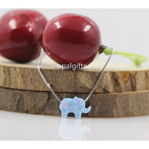 Elephant Clover Hamsa Cactus Pineapple Drop opal necklace