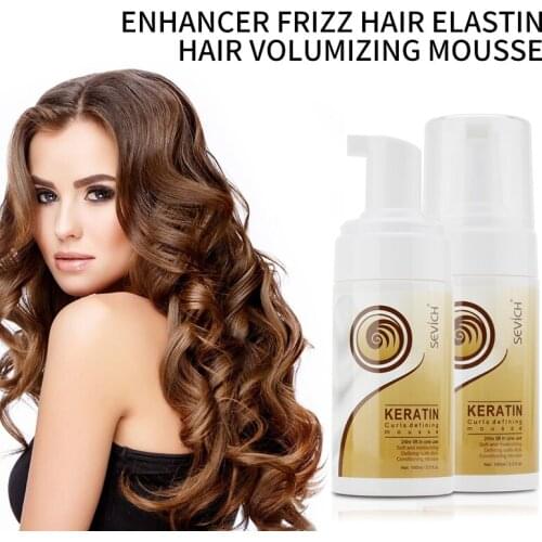 SEVICH 100ml Curly Defining Keratin Mousse Anti-Frizz Strong Hold Styling Natural Curls Hair Moisturizing Hair Care Treatment