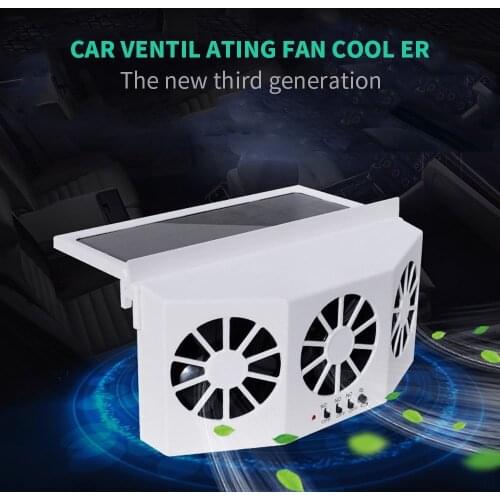 Solar/USB Dual Charging Vehicle Cooling Tool Car Exhaust Fan Vehicle Air Circulation Smoke Exhaust Fan Car Ventilation Fan