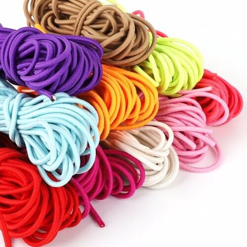 5M High-Elastic 2/2.5mm Colorful Round Elastic Band Round Rope Rubber Band Line Cords Findings For Jewelry Making Accessories