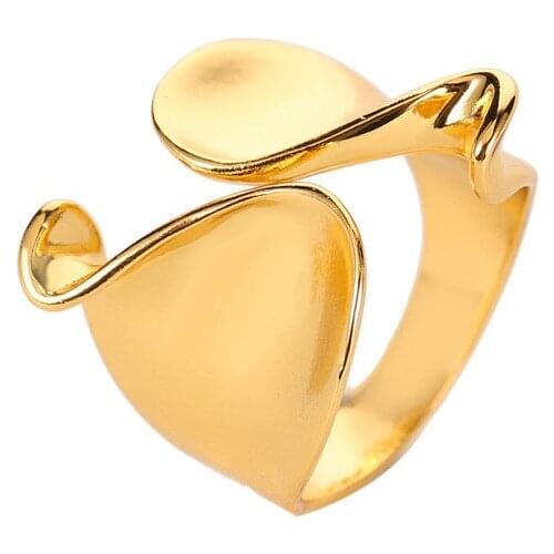 WANGAIYAO new fashion jewelry simple irregular opening ring creative three-dimensional geometric ladies ring