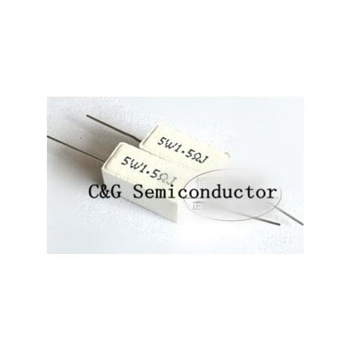10PCS 5W 1.5R 1.5 ohm 1R5 +/-5% Cement resistor 5% Cement resistance ( 3R 3.3R 4.7R 5R
