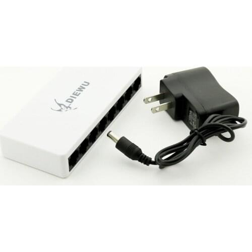 1x Fast Mini Ethernet 10/100Mbps Network Switch RJ45 LAN Hub Ethernet Switch Adapter 16 Ports/8 Ports EU/US Plug