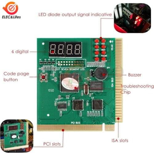 2-Digit 4-Digit Tablet PCI Motherboard Analyzer Diagnostic Tester Post Test Card with LED Digital Display For PC Laptop Desktop