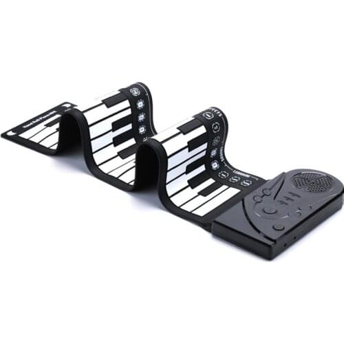 49 Key Speaker Hand Roll Electronic Piano Portable Folding Electronic Soft Keyboard Roll Up The Piano