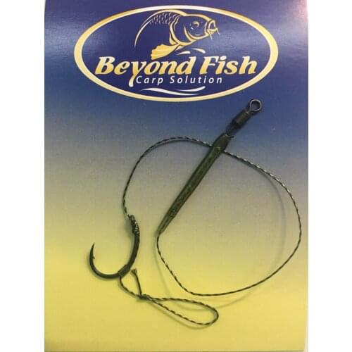 5 x Carp Fishing Combi Rigs-Extra Wide Gape with Curved Shank & Off Set Point-Teflon (PTFE) Coated - Soft Hook Link - carp rigs